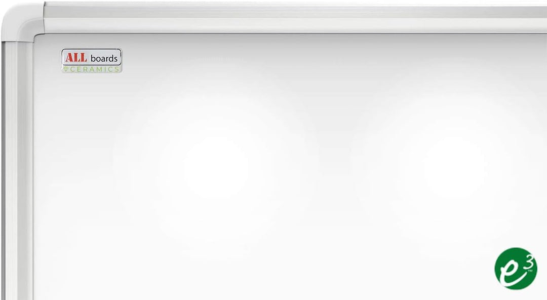 ALLboards Magnetisches Whiteboard, Ceramic Emaillierte Oberfläche 90x60cm Magnettafel mit Alurahmen