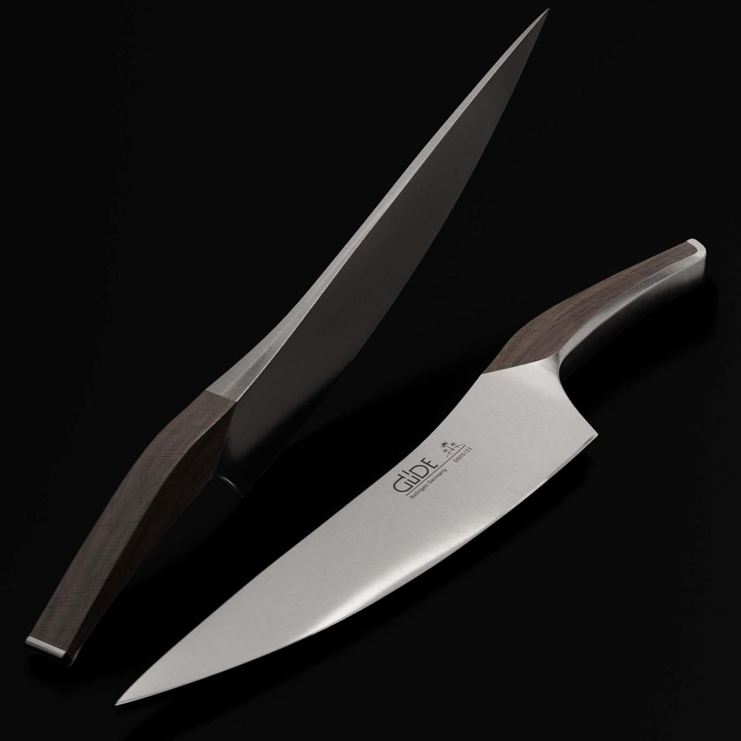 GÜDE Solingen - Kochmesser geschmiedet, 23 cm, Räuchereiche, SYNCHROS, Küchenmesser, Handmade German