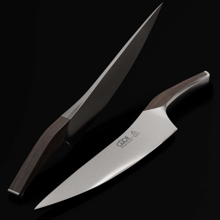 GÜDE Solingen - Kochmesser geschmiedet, 23 cm, Räuchereiche, SYNCHROS, Küchenmesser, Handmade German