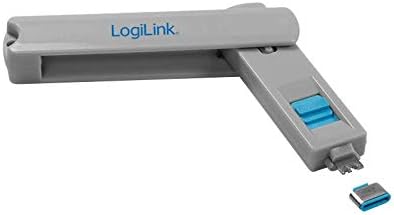 LogiLink AU0052 USB-C Port-Blocker (1x Schlüssel und 4X Schlösser), grau USB-C 1x Schlüssel, 4x Schl