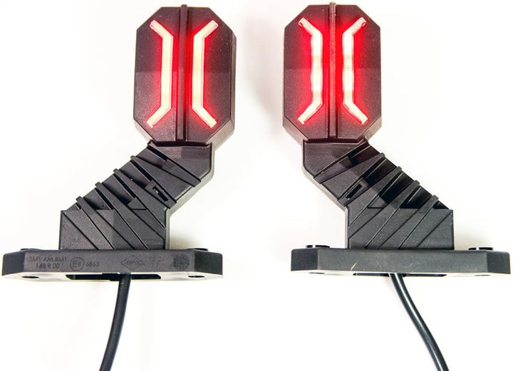 2 x LED Gummi Begrenzungsleuchte Seitenleuchte modern 12V 24V mit E-Prüfzeichen Positionsleuchte Aut