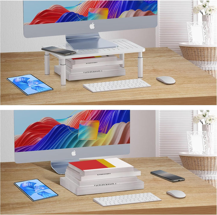 Bracwiser Monitor Ständer Schreibtisch Monitor Stand Riser 3 Höhenverstellbare Monitor Erhöhung mit