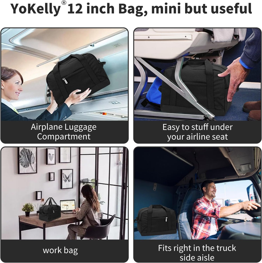 Sporttasche klein, Reisetasche 12L Mini Handgepäck Tasche für Weekender, Fitnesstasche 30x20x25cm-Sc