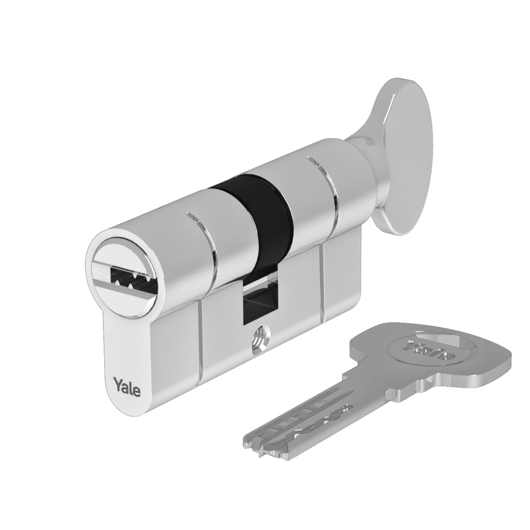Yale 2100 Serie Europrofil-Knaufzylinder 40/30K mm Poliertes Chrom: Maximaler Schutz mit komfortable