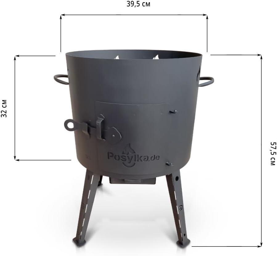 Feuerofen Utschak Ø 40 cm 12L Usbekisch Казан Учак Учаг Uchag uzbekisch Ofen Wok Guseisen