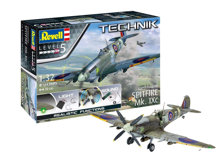 Revell 457 Supermarine Spitfire Mk.IXc-Tech Zubehör, Unlackiert