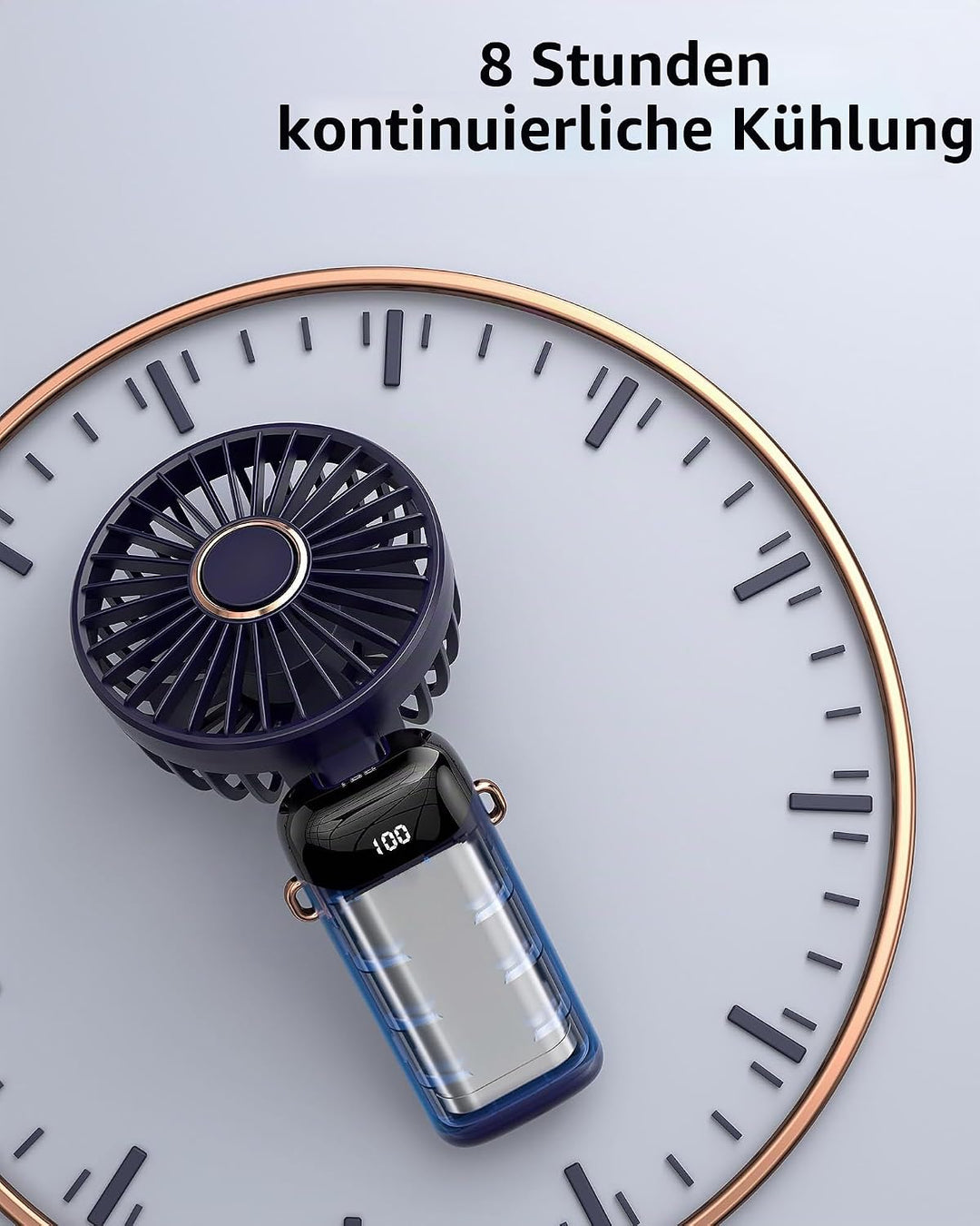 Koonie Handventilator, Tragbarer Mini Ventilator, USB Taschenventilator, 8 Stunden Batteriebetrieben