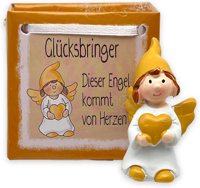 MIK funshopping Schutzengel in Tüte 2-Fach Sortiert, 24er Display, Glücksbringer (goldgelb), Goldgel