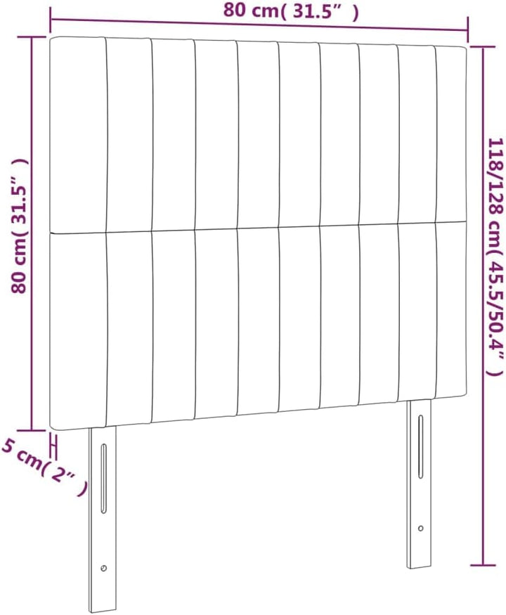 vidaXL Kopfteil 2 STK., Bettkopfteil mit Holzbeinen, Höhenverstellbar Polsterkopfteil für Bett, Bett