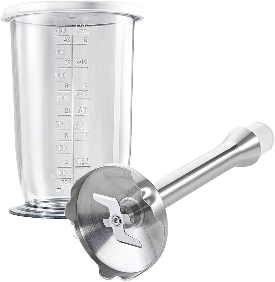 Bosch Edelstahlmixfuss MFZ4060, Sonderzubehör, Vier-Klingen-Messer "Quattro Blade", skalierter Mixbe