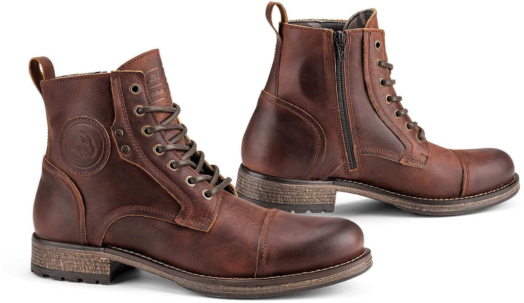 Falco Herren Motorradsc Motorradstiefel 41 EU Braun, 41 EU Braun