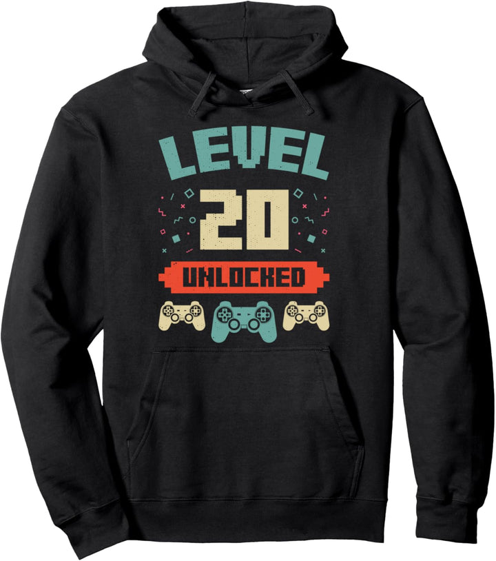 Ebene 20 freigeschaltet - 20 Jahre altes Geburtstagsgeschenk Pullover Hoodie
