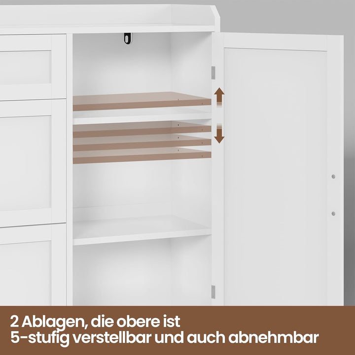 Schuhschrank mit 2 Klappen, Schuhkipper Schmal, Schuhschrank mit 1 Schublade, Schrank, Trennwand Ver