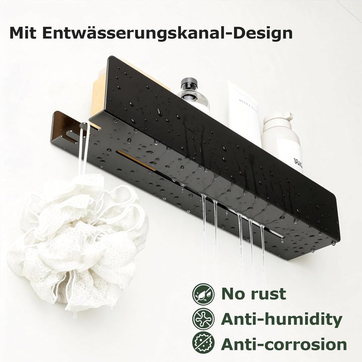 REKITA Duschablage ohne Bohren,Badezimmer Organizer 40 cm,Duschablage Edelstahl,Shampoo Halterung fü