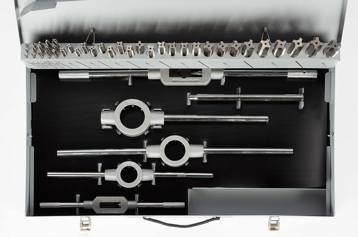 GSR PROFI Gewindeschneidsatz M3-M24, 64-teilig, HSSG Bohrer Set, Mit Vor- Mittel- & Fertigschneider,