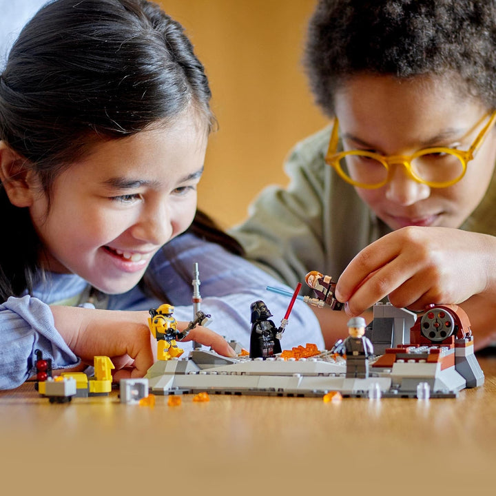 LEGO 75334 Star Wars Obi-Wan Kenobi vs. Darth Vader, Spielset mit Duell-Plattformen und Minifiguren,