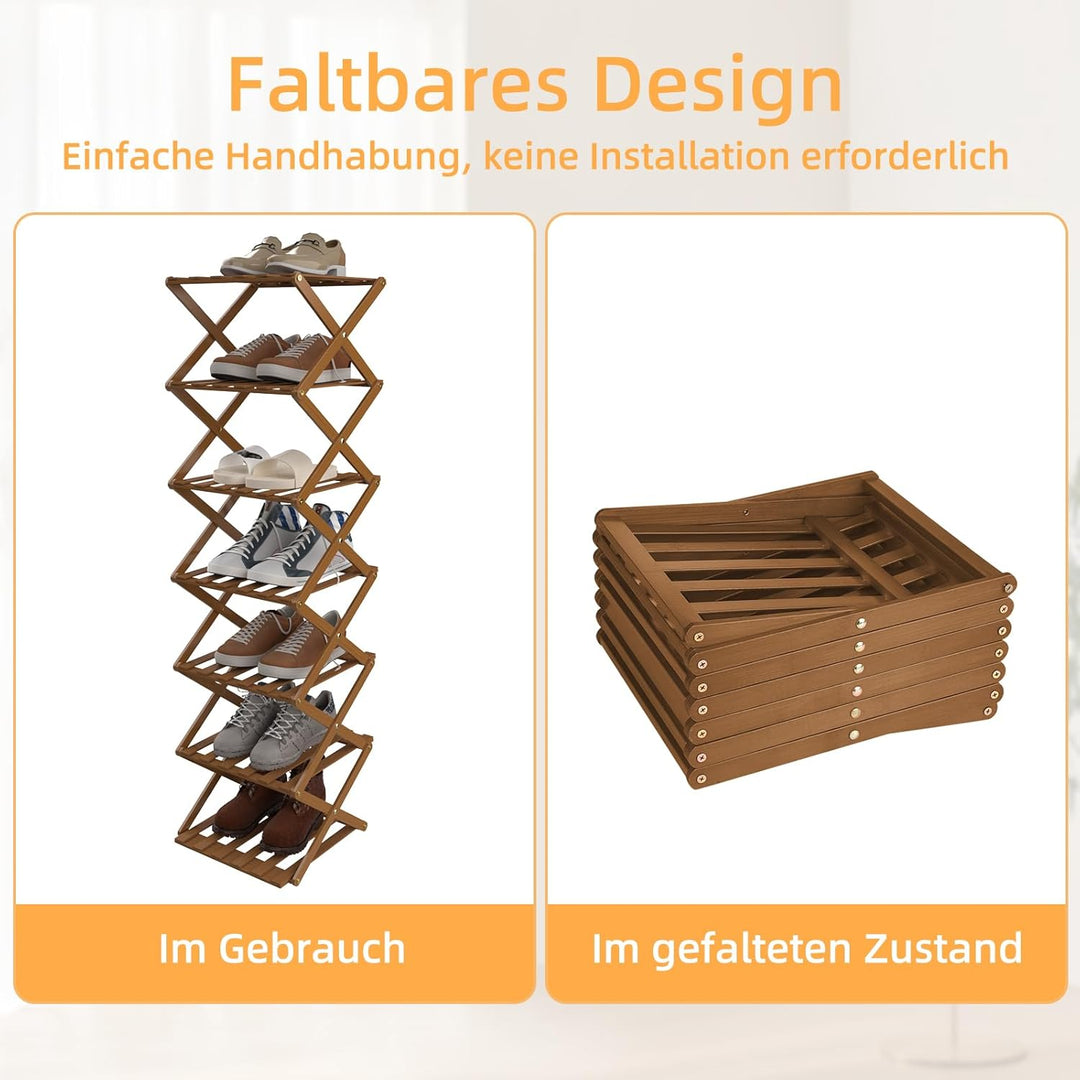 Schuhschrank für den Aussenbereich, wasserdicht, Schuhregal, Holz, Schuhregal, hoch und schmal, für