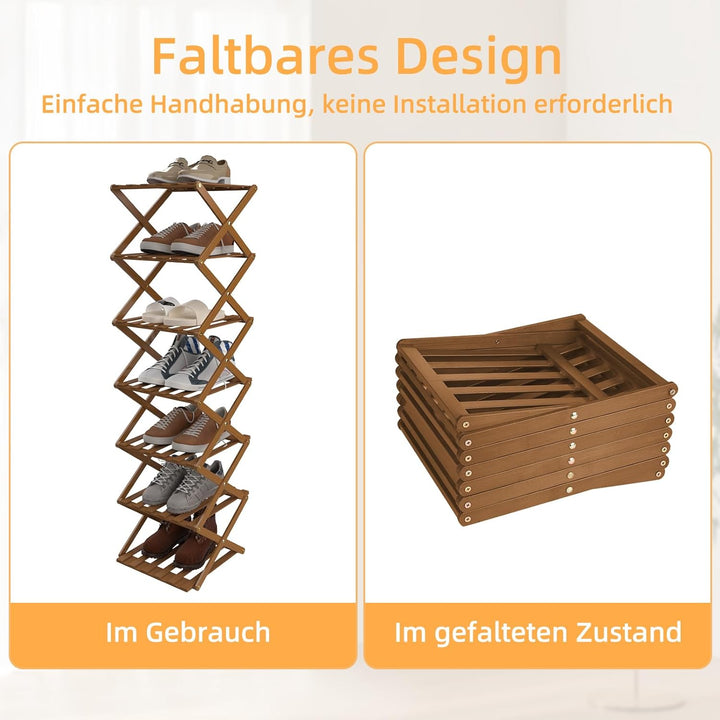 Schuhschrank für den Aussenbereich, wasserdicht, Schuhregal, Holz, Schuhregal, hoch und schmal, für