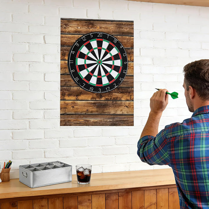 Holzmaserung Dartboard Wandschutz, Filz Dartscheibe Wandschutz Selbstklebend, Wandumrandung für Dart
