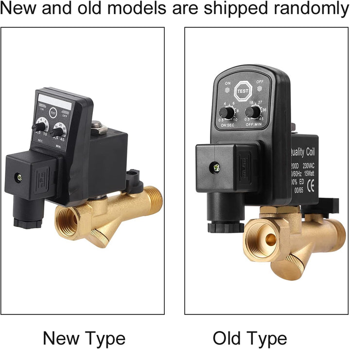 G1/2 DN15 Automatisches Ablassventil, Luftkompressor-Ablassventil, Elektronisches Zeitgesteuertes Ab