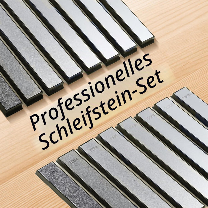 8 Stück Schleifstein Set, Diamant Schleifstein Kochmesser Schleif,Messerschärfer-Stein, Abziehstein