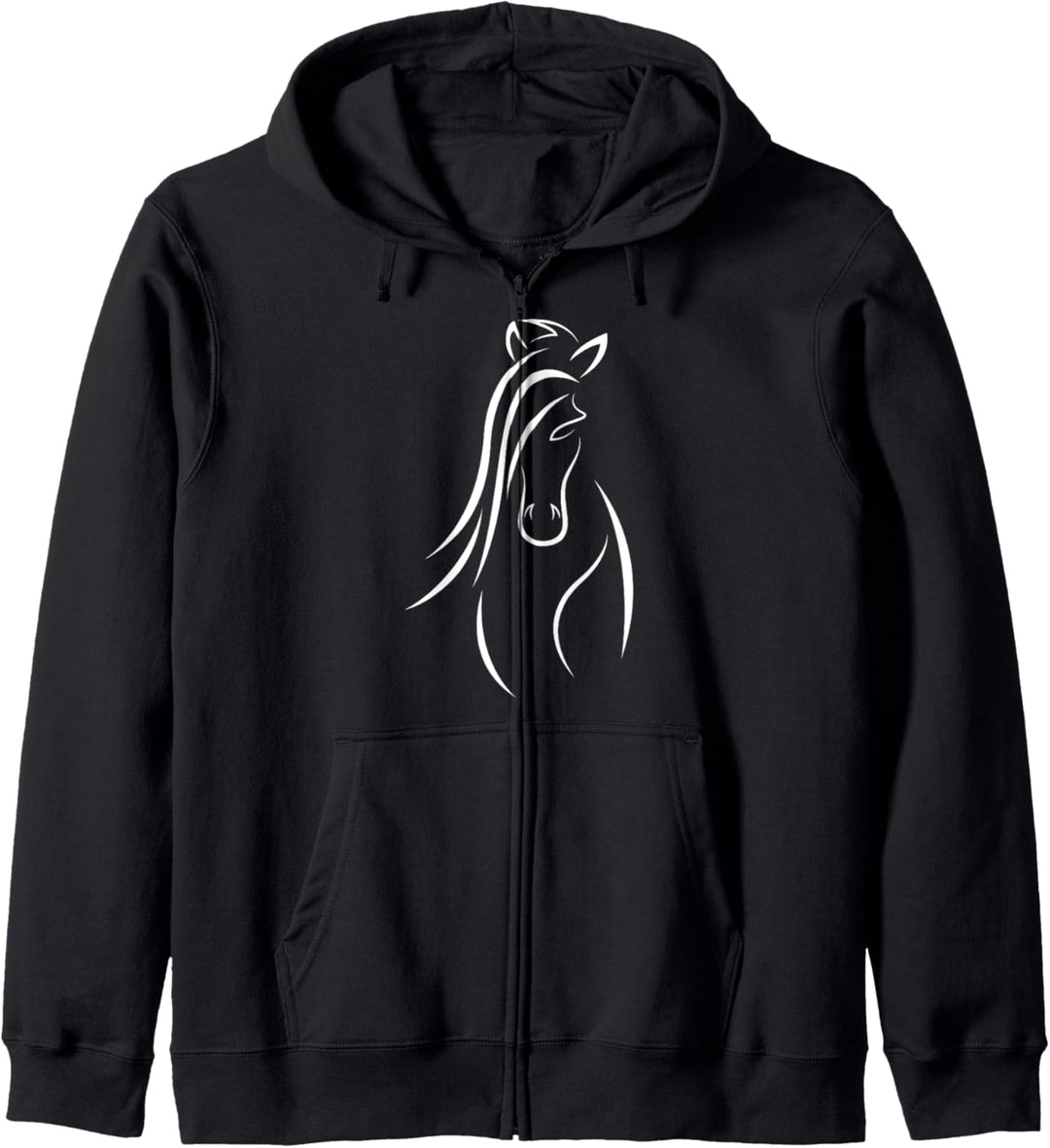 Pferde Kontur Shirt Pferd Liebe, reiten Mädchen Pferde Kapuzenjacke