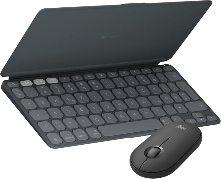 Logitech Keys-to-GO 2 Mobile Bluetooth-Tastatur + Pebble Mouse 2 Bluetooth-Maus M350s, leichtes, kab