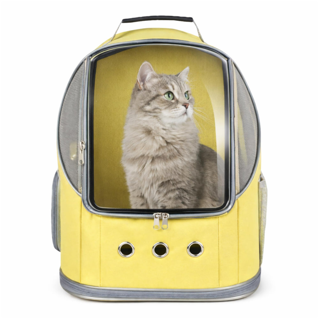 Blue Eyes Haustier Rucksack mit grossem Sichtfenster, Atmungsaktive Transporttasche für Katzen & kle