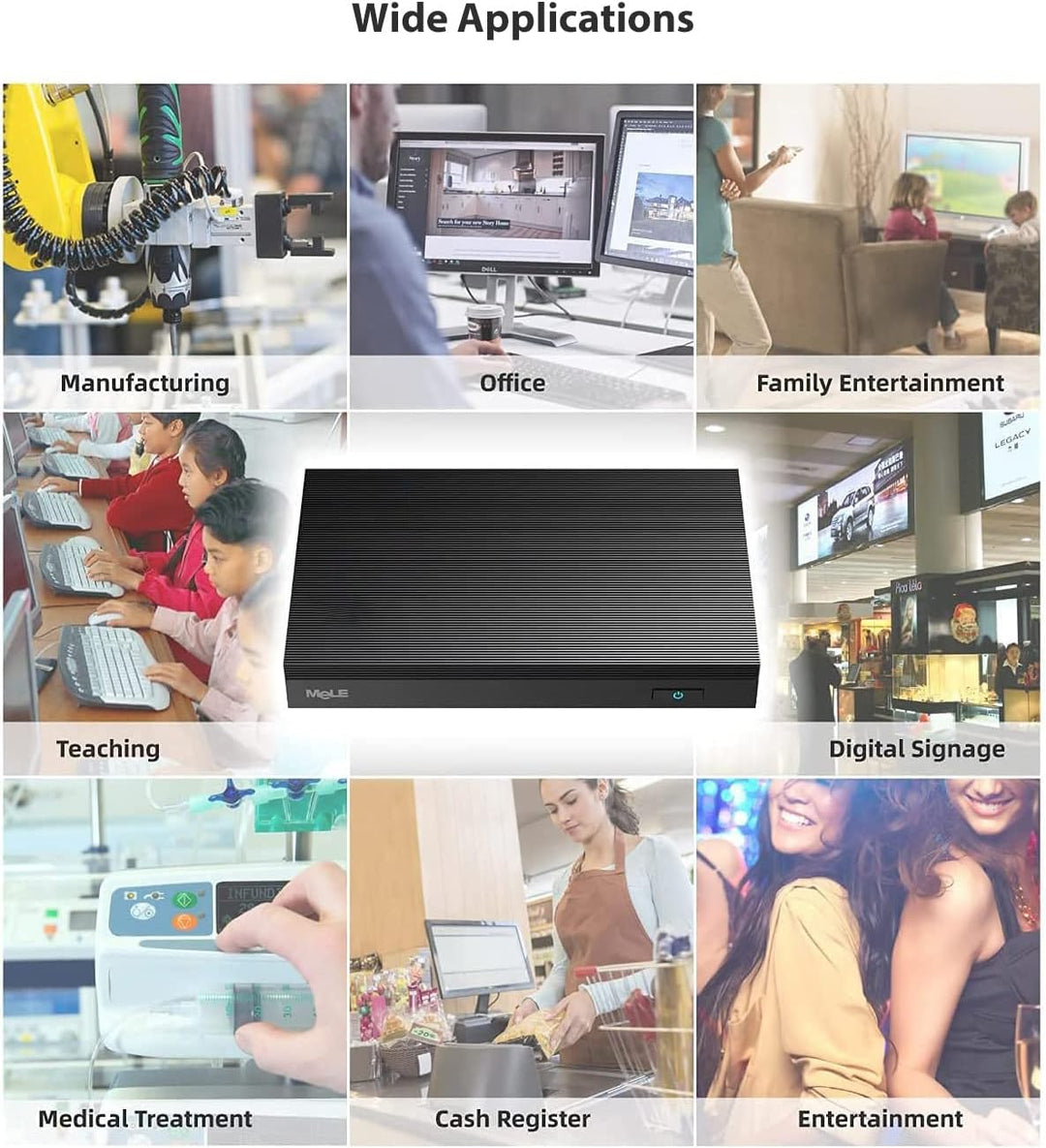 MeLE Quieter2Q Lüfterlos Mini PC Windows 11 Pro Celeron J4125 4GB 64GB Mini PC Quad Core Mini Deskto