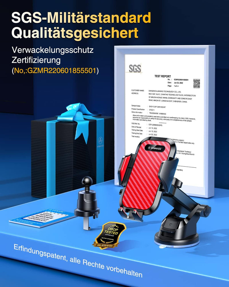 VANMASS Handyhalterung Auto Upgraded Handy Halterung Auto Verstellbarer Kfz Handyhalterung Lüftung &