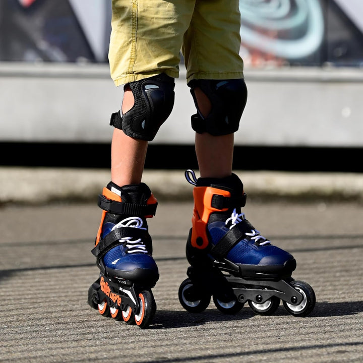 Rollerblade Kinder Microblade Inline-Skate Blu Notte Arancio, Blu Notte Arancio