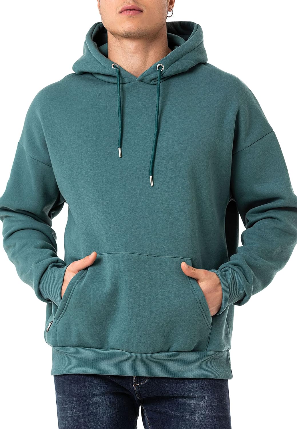 Redbridge Herren Kapuzenpullover Basic Hoodie Premium Sweatshirt S Petrolgrün, S Petrolgrün