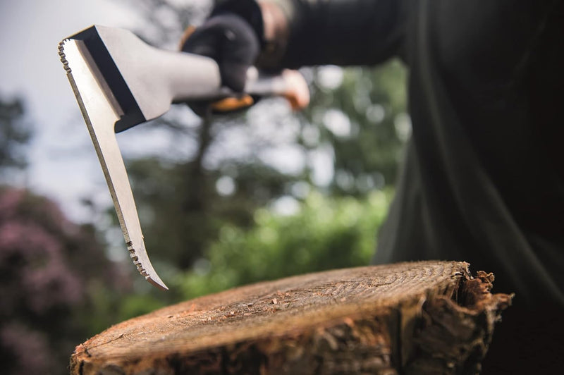 Fiskars Lange Hand-Sappie zur Holzbearbeitung, Länge: 78,5 cm, Gehärtete Stahlklinge/Glasfaserverstä