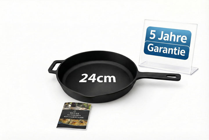 Ottia geschliffene Gusseisenpfanne, bekannt aus dem Fachhandel. Hält ein Leben lang. 24cm gross. Tol