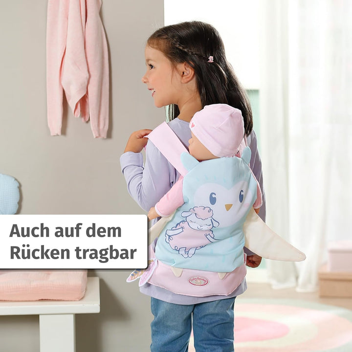 Baby Annabell Active Tragesitz, Puppentrage mit verstellbarem Gurtsystem für verschiedene Kindergrös