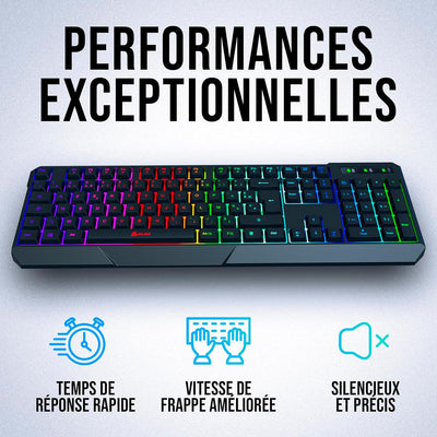 KLIM Chroma Tastatur Gamer AZERTY Wireless - French Layout