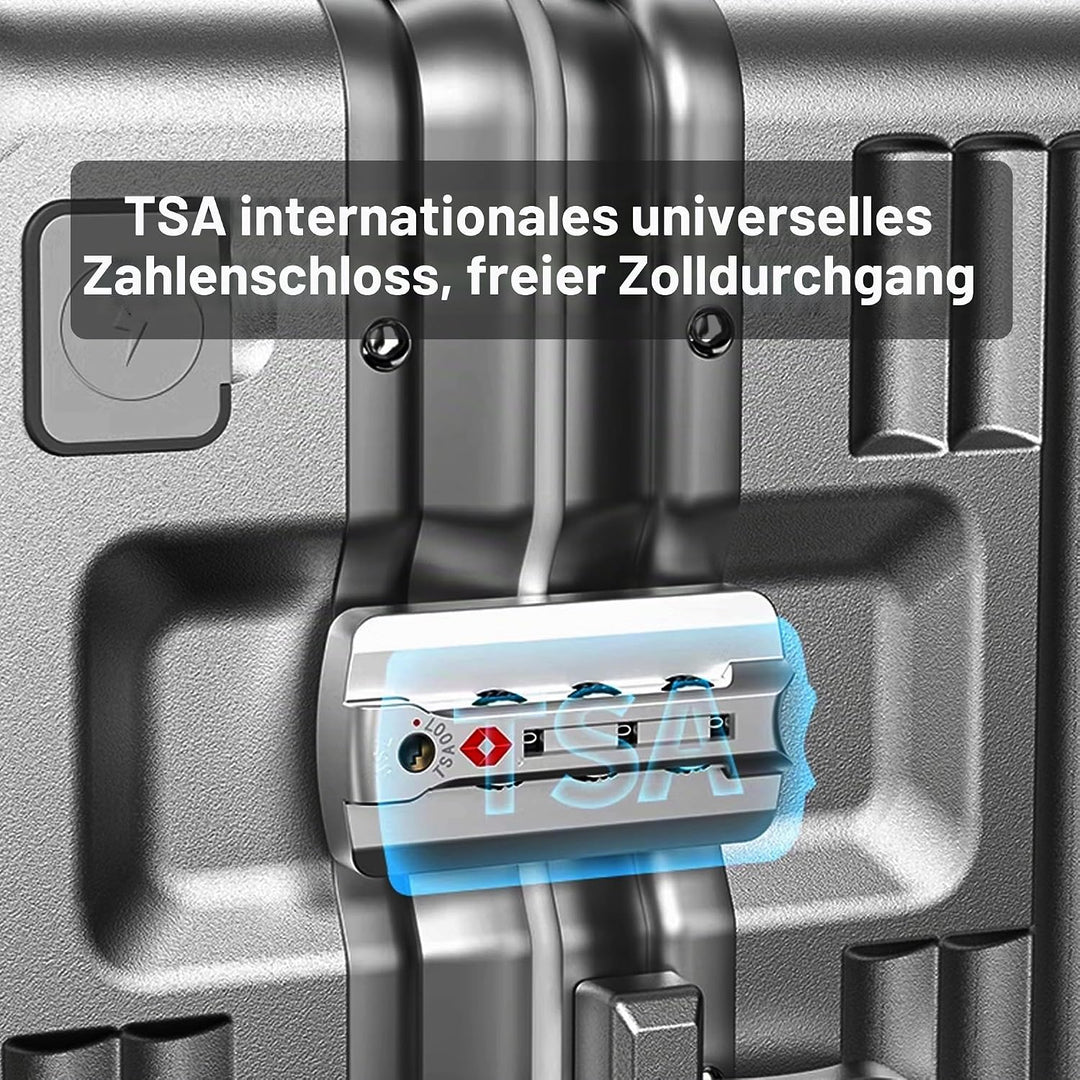 Reisekoffer, TSA-geprüft, Hartschale, Rahmen aus Aluminium, druckfest, für Gepäck von 50,8 / 61,4 /