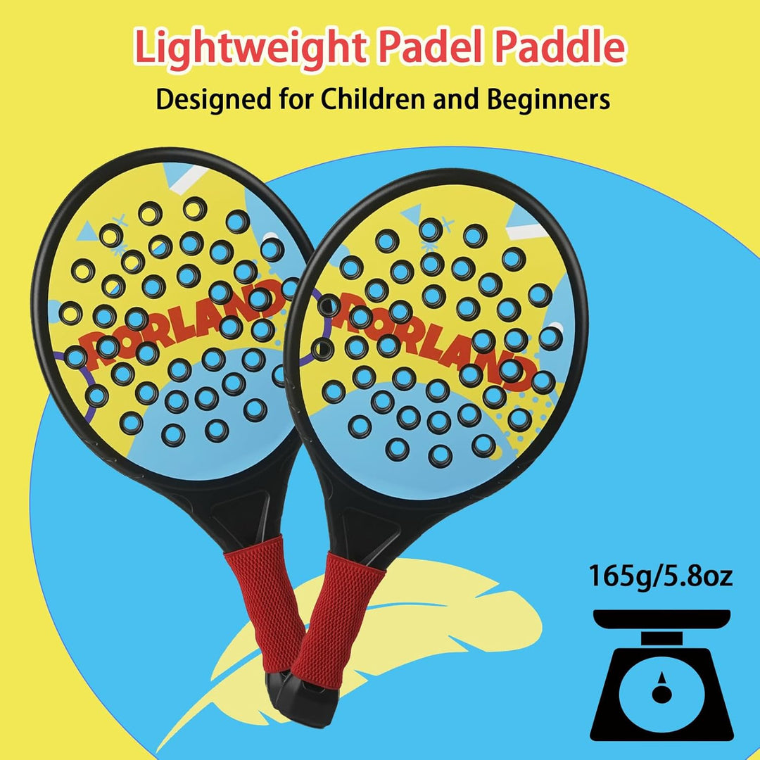 Kinder Padel Schläger Set, Leichte Padelschläger für Einsteiger Jungen Mädchen ab 6 Jahre, Ballspiel