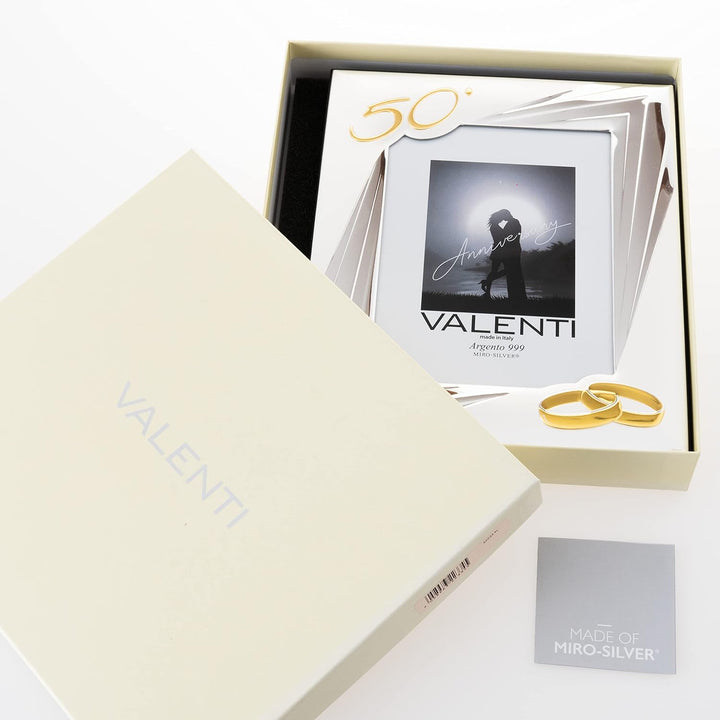 VALENTI & CO. - Silberrahmen 13x18 cm goldene Hochzeit - 50 Jahre Ehe oder für das Fünfzigste von El