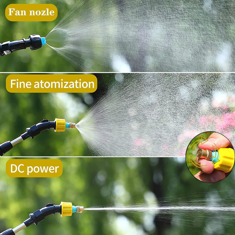 DOUBFIVSY Elektrischer Pflanzensprüher, Drucksprüher Gartensprüher Sprühlanze mit 3 Düsen und 3m Sch