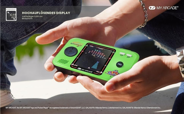 Pocket Player PRO Galaga Retrogaming-Spiel 7 cm hochauflösender Bildschirm
