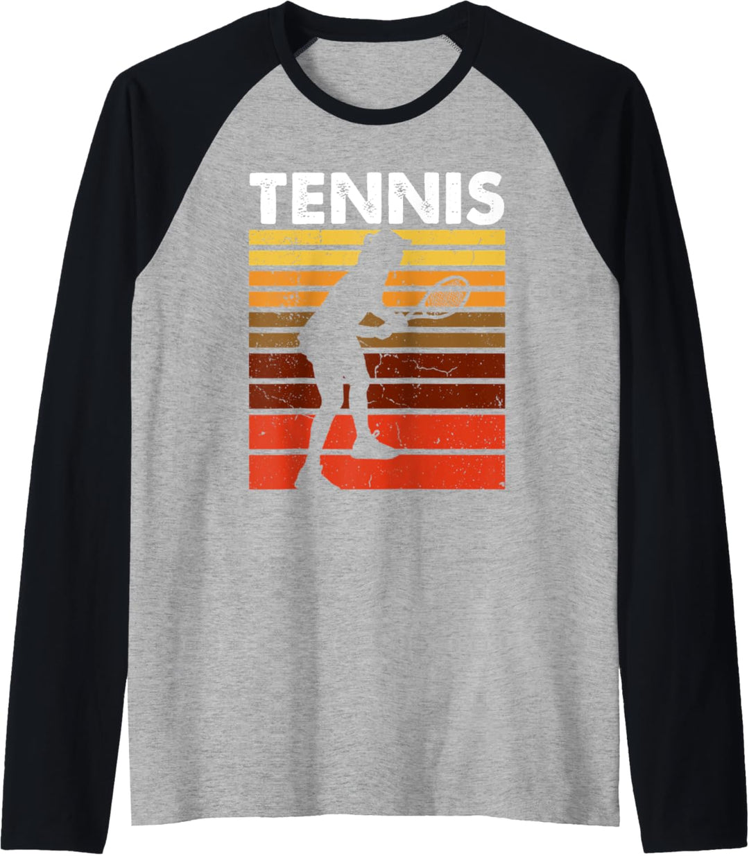Tennis Sport Retro Vintage Damen Tennisspieler Raglan