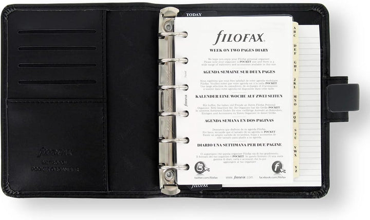 Filofax Metropol Persönlicher Organizer für Papier, Schwarz, Metropol