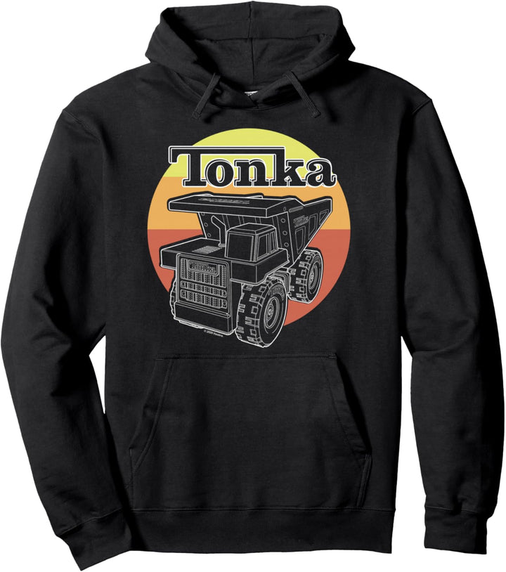 Tonka Retro Sunset Stripe Vintage Truck Logo Pullover Hoodie