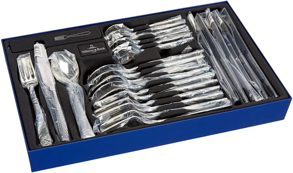 Villeroy und Boch Blacksmith Tafelbesteck für bis zu 6 Personen, 30-teilig, Edelstahl 30tlg. Metall,