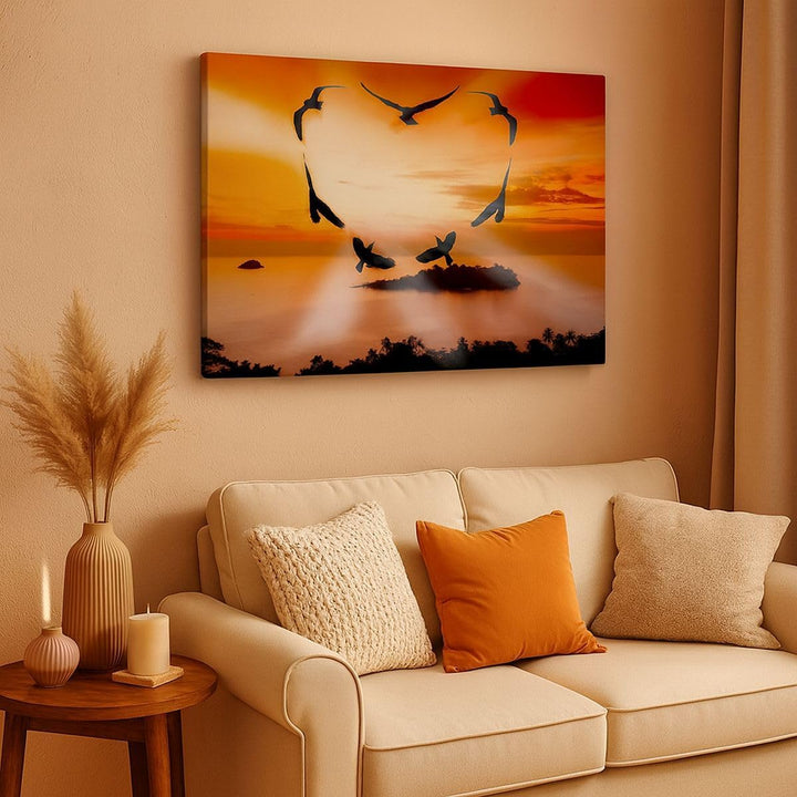 Bilder auf Leinwand Natur Landschaft Insel Meer Leinwandbild 70x50cm Wandbilder Dekoration Wohnzimme