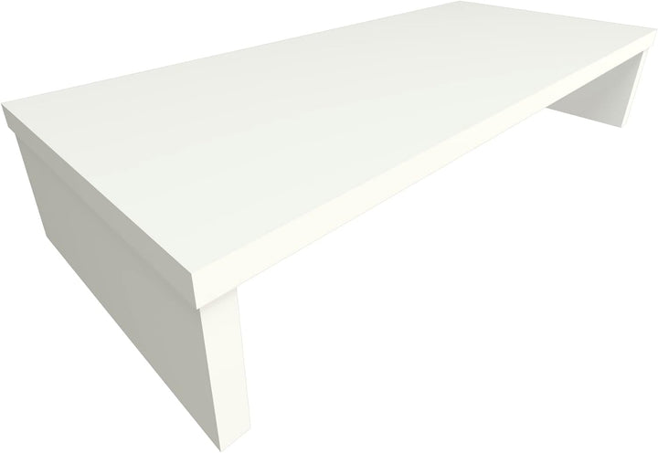 Henor Monitorständer TV-Bildschirmerhöhung in FSC® Holz 62 x 26.5 x 12 cm. Unterstützt 50 kg Weiss 6