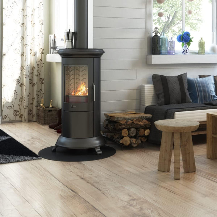 Euro Tische Glasplatte für Kaminofen rund - Glasscheibe mit 6mm ESG Sicherheitsglas - perfekt geeign