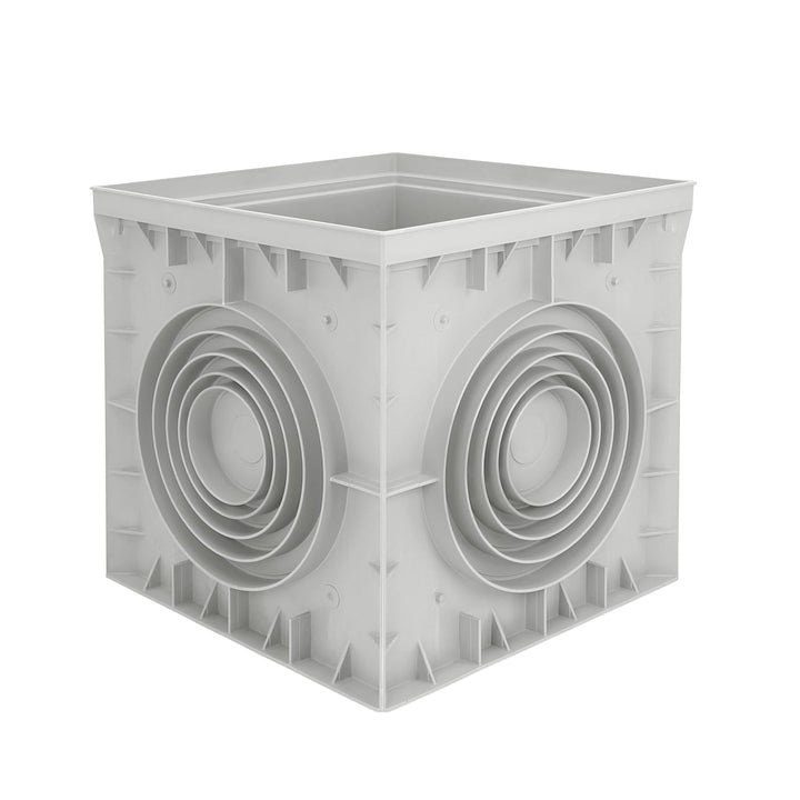 Revisionsschacht Kontrollschacht IP54 IK10 400x400x400mm mit Deckel Einlaufschacht Kanalschacht Hofa