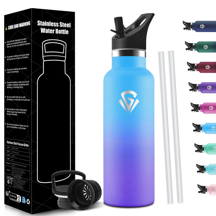 HoneyHolly Trinkflasche 750ML, BPA-Frei, Trinkflasche Edelstahl, Doppelwandig Vakuumisoliert, Wasser